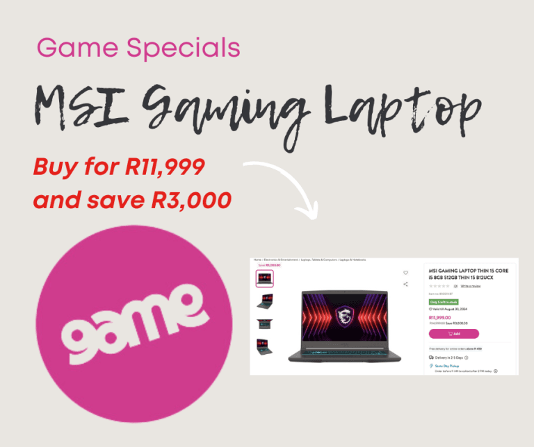 game store, special at game, specials at game, game specials and MSI Gaming laptop, MSI Gaming laptop special.