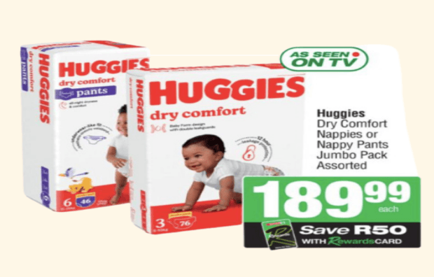 Spar specials, huggies nappies, specials at spar