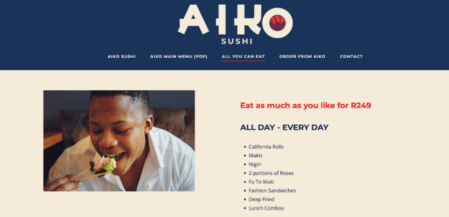 Aiko Sushi Monday Specials