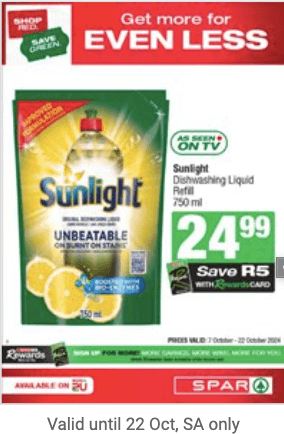 Sunlight Dish Soap Specials