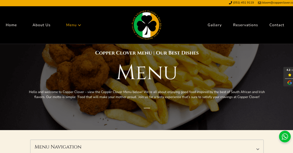 Thursday restaurant specials Bloemfontein