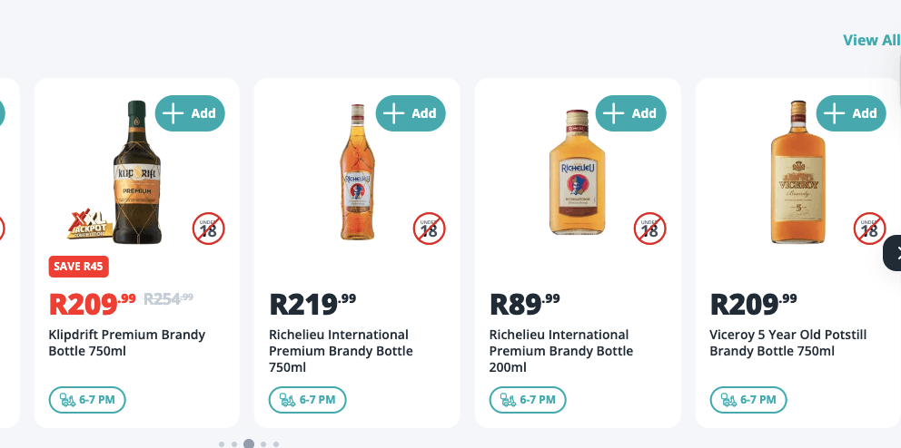 KLIPDRIFT BRANDY SPECIALS AT CHECKERS 