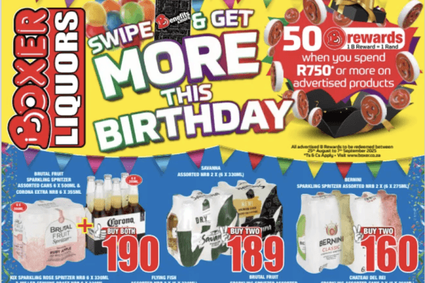 Boxer Liquor Specials for August 2025
