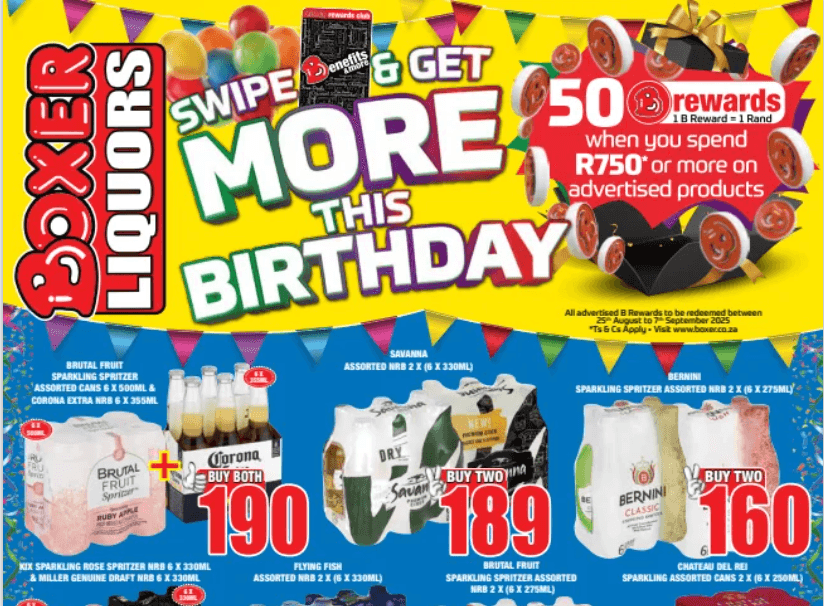 Boxer Liquor Specials for August 2025